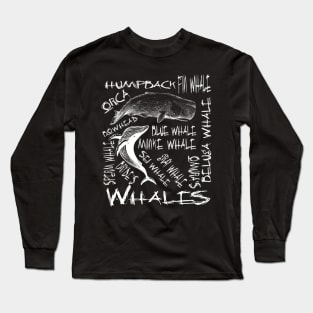 Whales T Shirt and Gifts Ideas Marine Biology Marine Biologist Shirt Long Sleeve T-Shirt